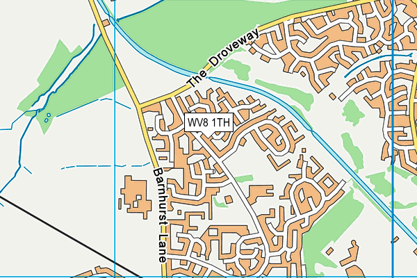 WV8 1TH map - OS VectorMap District (Ordnance Survey)