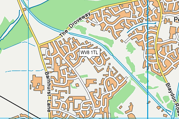 WV8 1TL map - OS VectorMap District (Ordnance Survey)