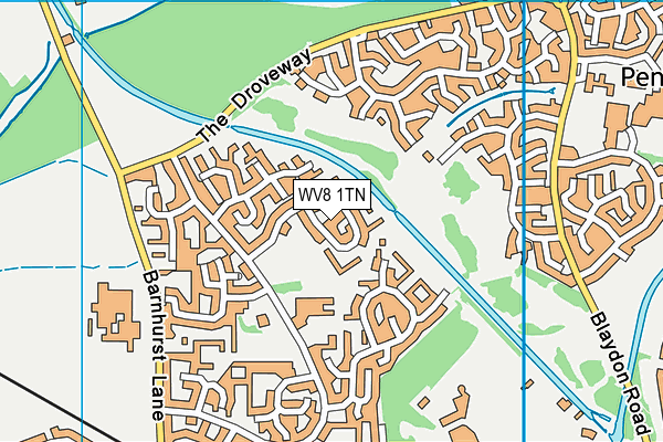 WV8 1TN map - OS VectorMap District (Ordnance Survey)