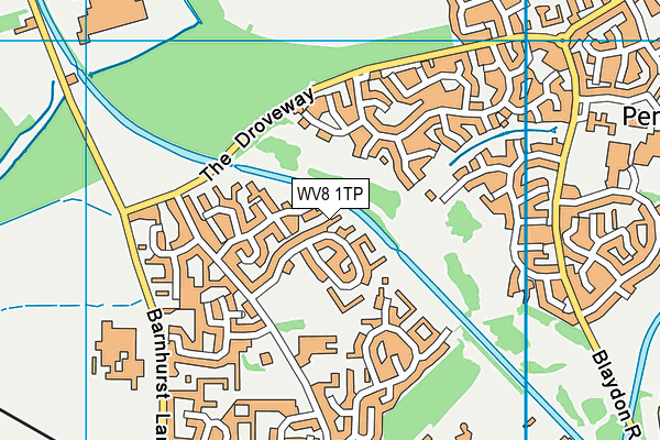 WV8 1TP map - OS VectorMap District (Ordnance Survey)