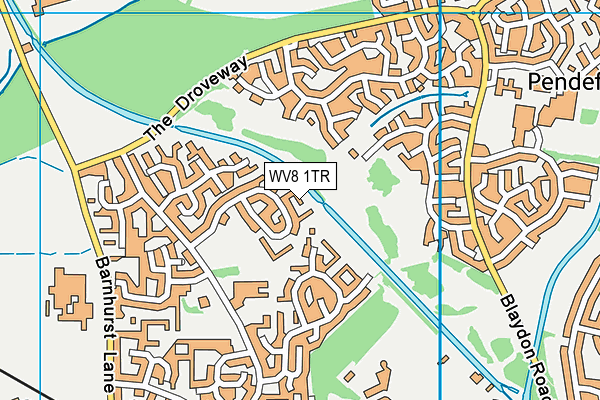 WV8 1TR map - OS VectorMap District (Ordnance Survey)