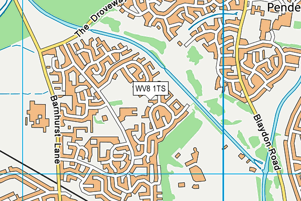 WV8 1TS map - OS VectorMap District (Ordnance Survey)