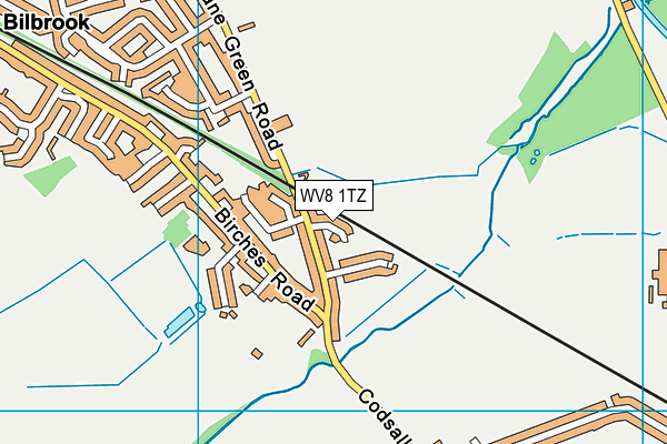 WV8 1TZ map - OS VectorMap District (Ordnance Survey)