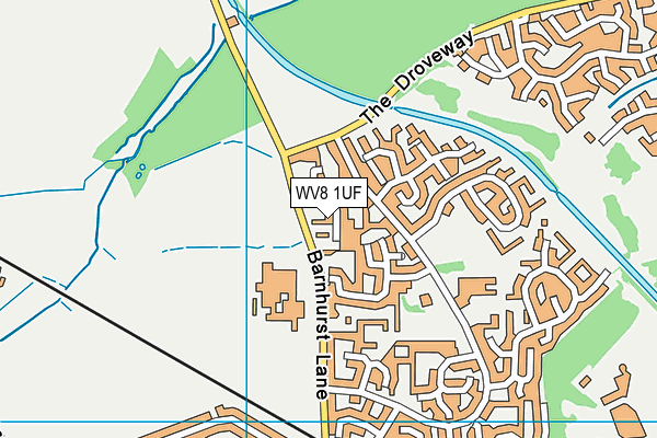WV8 1UF map - OS VectorMap District (Ordnance Survey)