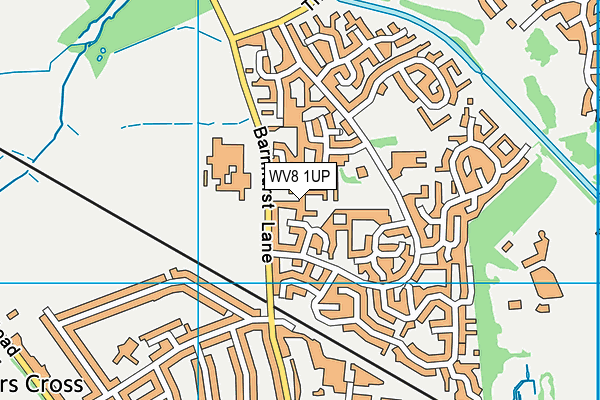 WV8 1UP map - OS VectorMap District (Ordnance Survey)