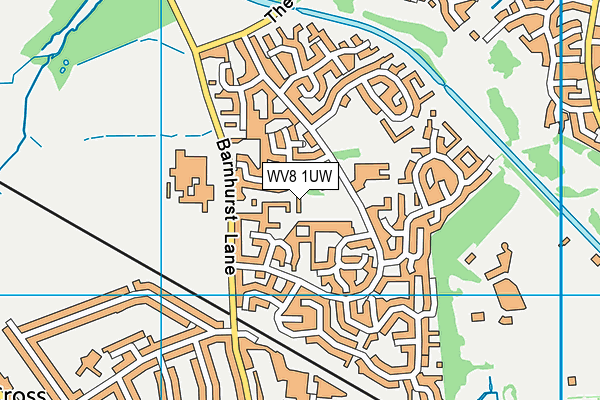 WV8 1UW map - OS VectorMap District (Ordnance Survey)