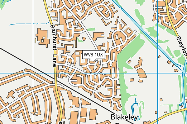 WV8 1UX map - OS VectorMap District (Ordnance Survey)