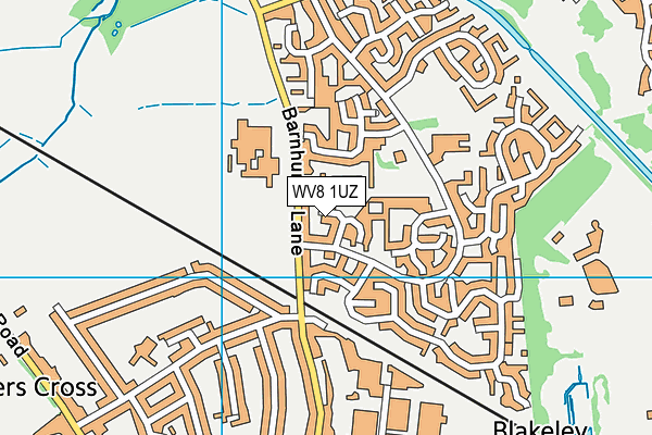 WV8 1UZ map - OS VectorMap District (Ordnance Survey)