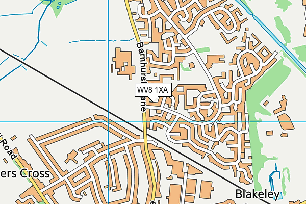 WV8 1XA map - OS VectorMap District (Ordnance Survey)