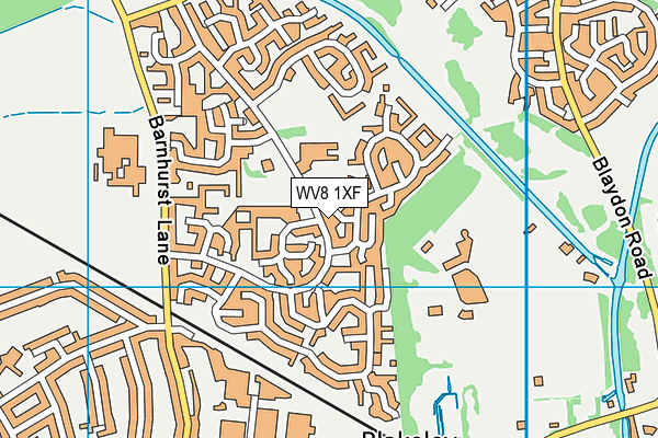 WV8 1XF map - OS VectorMap District (Ordnance Survey)