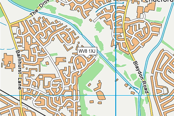 WV8 1XJ map - OS VectorMap District (Ordnance Survey)