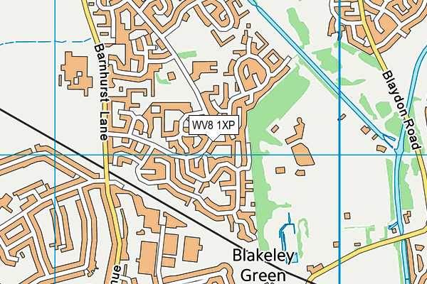 WV8 1XP map - OS VectorMap District (Ordnance Survey)