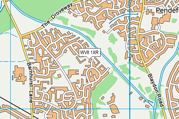 WV8 1XR map - OS VectorMap District (Ordnance Survey)