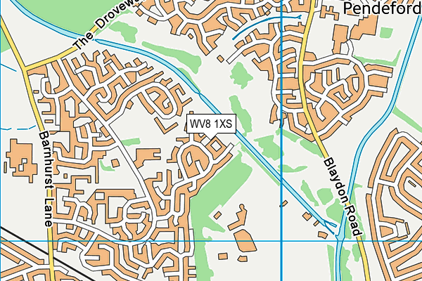 WV8 1XS map - OS VectorMap District (Ordnance Survey)