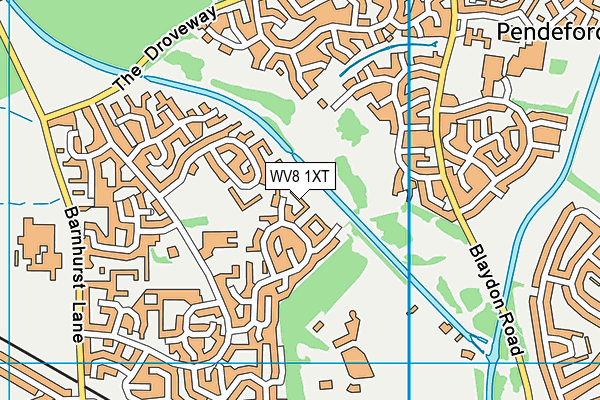 WV8 1XT map - OS VectorMap District (Ordnance Survey)