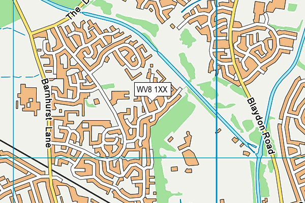 WV8 1XX map - OS VectorMap District (Ordnance Survey)