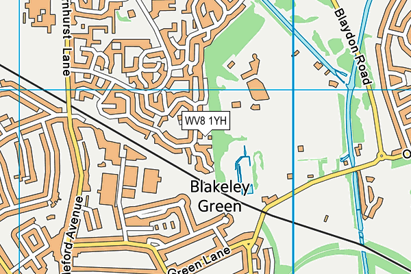 WV8 1YH map - OS VectorMap District (Ordnance Survey)