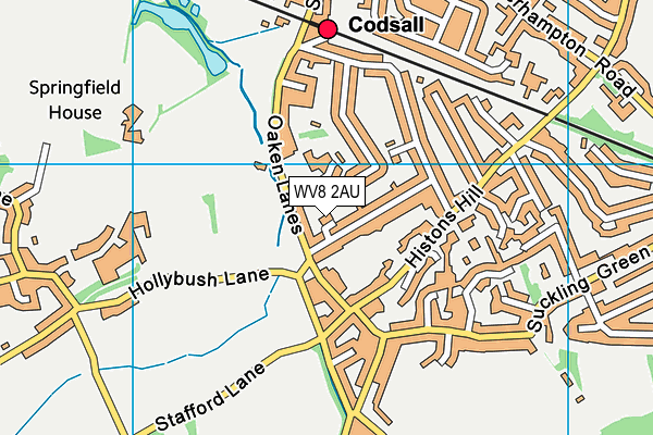 WV8 2AU map - OS VectorMap District (Ordnance Survey)