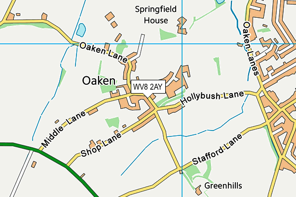 WV8 2AY map - OS VectorMap District (Ordnance Survey)