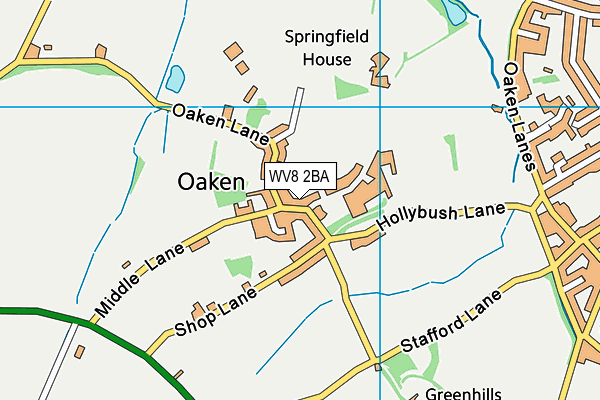 WV8 2BA map - OS VectorMap District (Ordnance Survey)