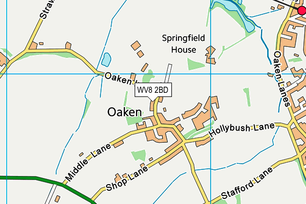 WV8 2BD map - OS VectorMap District (Ordnance Survey)