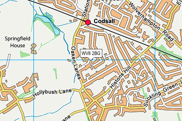 WV8 2BG map - OS VectorMap District (Ordnance Survey)