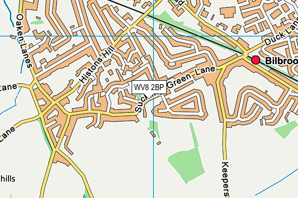 WV8 2BP map - OS VectorMap District (Ordnance Survey)