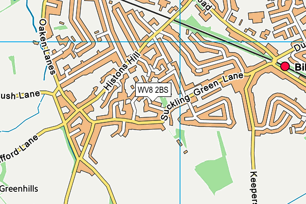 WV8 2BS map - OS VectorMap District (Ordnance Survey)