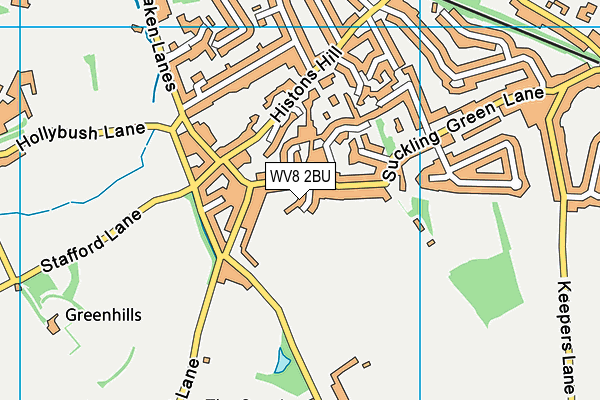 WV8 2BU map - OS VectorMap District (Ordnance Survey)