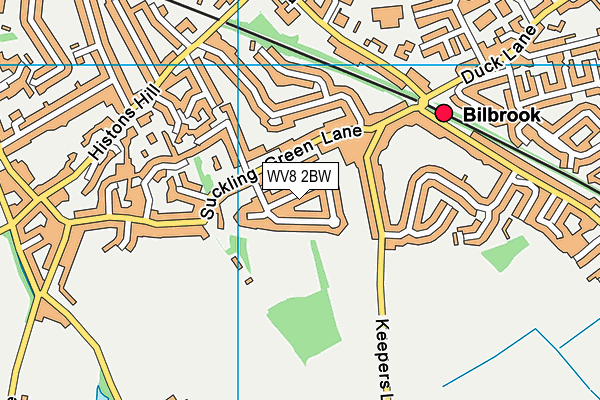 WV8 2BW map - OS VectorMap District (Ordnance Survey)