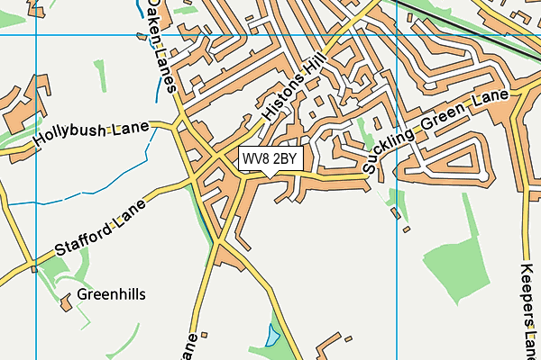 WV8 2BY map - OS VectorMap District (Ordnance Survey)