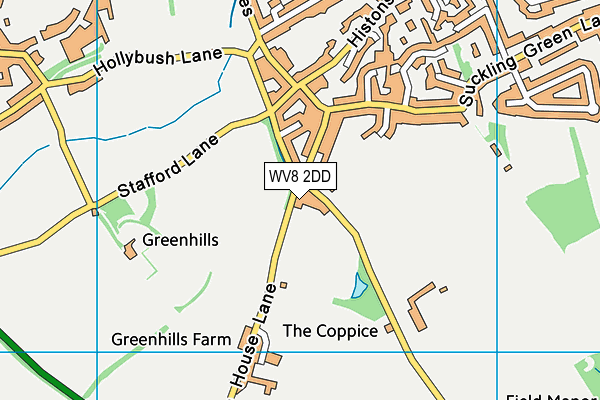 WV8 2DD map - OS VectorMap District (Ordnance Survey)