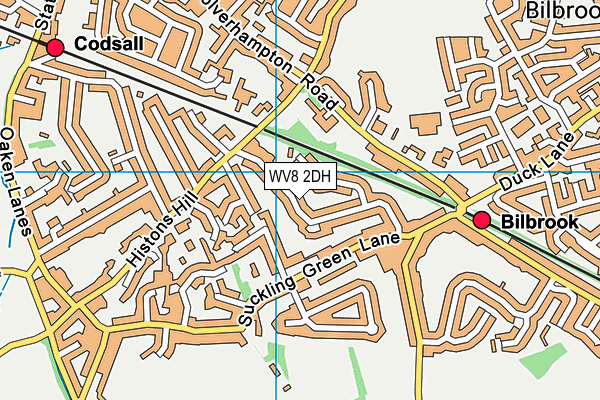 WV8 2DH map - OS VectorMap District (Ordnance Survey)