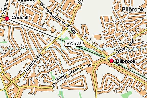WV8 2DJ map - OS VectorMap District (Ordnance Survey)