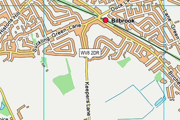 WV8 2DR map - OS VectorMap District (Ordnance Survey)