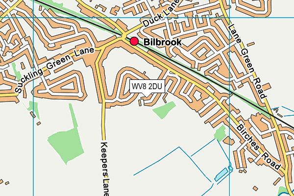 WV8 2DU map - OS VectorMap District (Ordnance Survey)