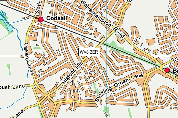 WV8 2ER map - OS VectorMap District (Ordnance Survey)