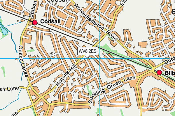 WV8 2ES map - OS VectorMap District (Ordnance Survey)