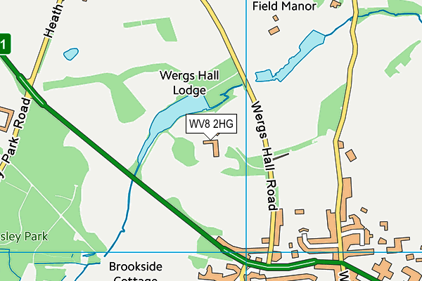 WV8 2HG map - OS VectorMap District (Ordnance Survey)