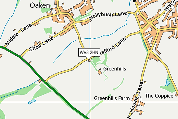 WV8 2HN map - OS VectorMap District (Ordnance Survey)