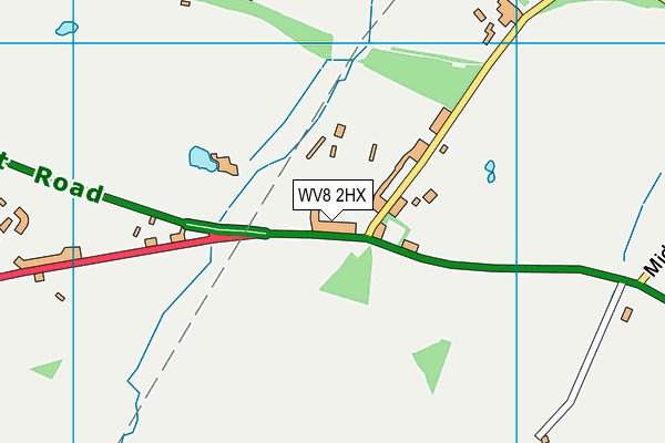 WV8 2HX map - OS VectorMap District (Ordnance Survey)