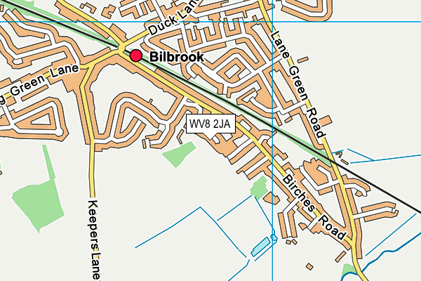 WV8 2JA map - OS VectorMap District (Ordnance Survey)