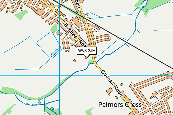 WV8 2JE map - OS VectorMap District (Ordnance Survey)