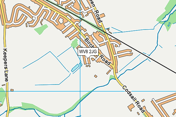 WV8 2JG map - OS VectorMap District (Ordnance Survey)
