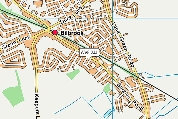 WV8 2JJ map - OS VectorMap District (Ordnance Survey)