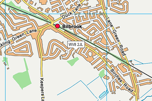 WV8 2JL map - OS VectorMap District (Ordnance Survey)