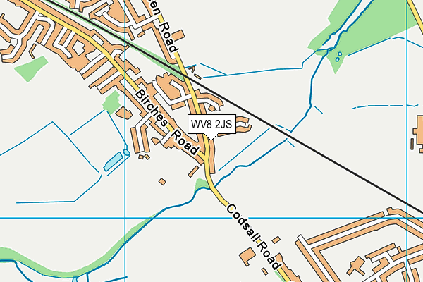 WV8 2JS map - OS VectorMap District (Ordnance Survey)