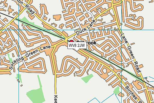 WV8 2JW map - OS VectorMap District (Ordnance Survey)