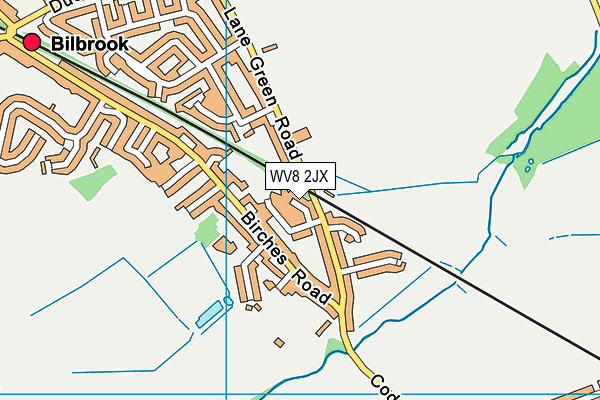 WV8 2JX map - OS VectorMap District (Ordnance Survey)