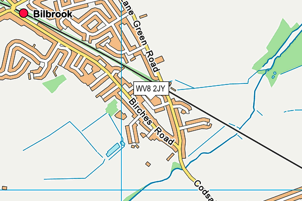WV8 2JY map - OS VectorMap District (Ordnance Survey)